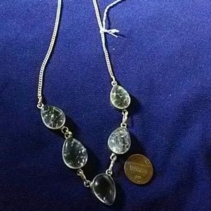 Rutilated Quartz stones with silvertone metal